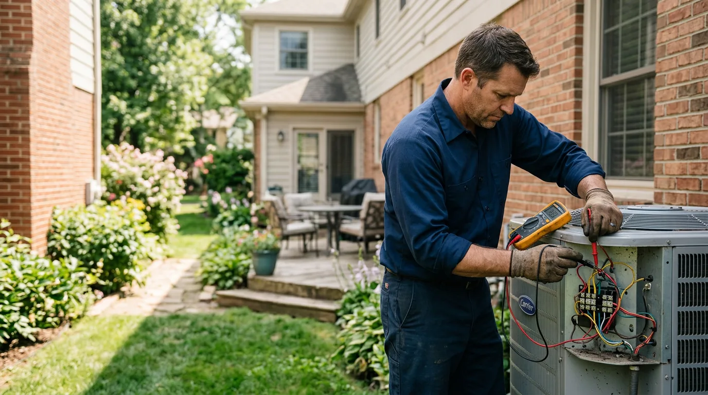 HVAC technician working near Alum Bridge, WV